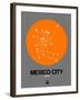 Mexico City Orange Subway Map-NaxArt-Framed Art Print