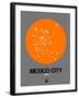 Mexico City Orange Subway Map-NaxArt-Framed Art Print