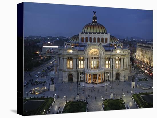 Mexico City, Palacio De Bellas Artes Is the Premier Opera House of Mexico City, Mexico-David Bank-Stretched Canvas