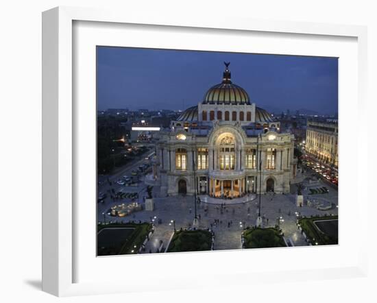 Mexico City, Palacio De Bellas Artes Is the Premier Opera House of Mexico City, Mexico-David Bank-Framed Photographic Print