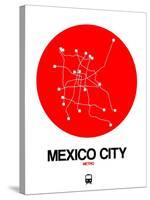 Mexico City Red Subway Map-NaxArt-Stretched Canvas