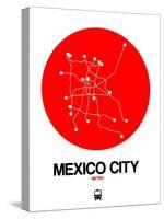 Mexico City Red Subway Map-NaxArt-Stretched Canvas