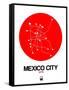 Mexico City Red Subway Map-NaxArt-Framed Stretched Canvas