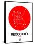 Mexico City Red Subway Map-NaxArt-Framed Stretched Canvas