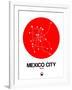 Mexico City Red Subway Map-NaxArt-Framed Art Print