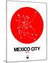 Mexico City Red Subway Map-NaxArt-Mounted Art Print
