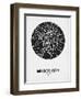 Mexico City Street Map Black on White-NaxArt-Framed Art Print