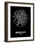 Mexico City Street Map Black-NaxArt-Framed Art Print