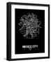 Mexico City Street Map Black-NaxArt-Framed Art Print