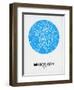 Mexico City Street Map Blue-NaxArt-Framed Art Print