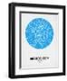 Mexico City Street Map Blue-NaxArt-Framed Art Print