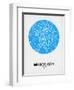 Mexico City Street Map Blue-NaxArt-Framed Art Print