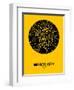 Mexico City Street Map Yellow-NaxArt-Framed Art Print