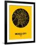 Mexico City Street Map Yellow-NaxArt-Framed Art Print