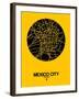 Mexico City Street Map Yellow-NaxArt-Framed Art Print