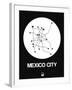 Mexico City White Subway Map-NaxArt-Framed Art Print