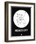 Mexico City White Subway Map-NaxArt-Framed Art Print