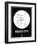 Mexico City White Subway Map-NaxArt-Framed Art Print