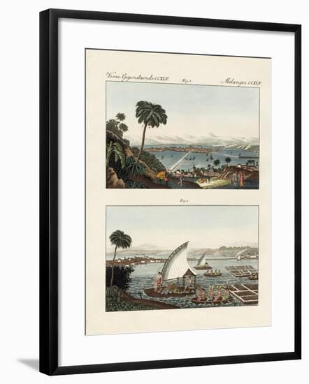 Mexico-City with its Settings and Swimming Gardens-null-Framed Giclee Print