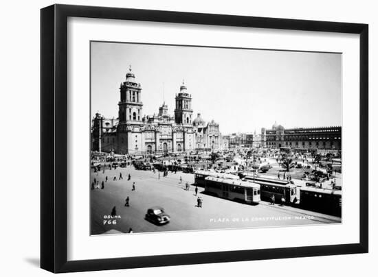 Mexico City: Zocalo, c1930-null-Framed Giclee Print