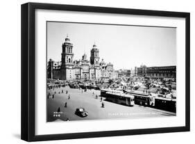 Mexico City: Zocalo, c1930-null-Framed Giclee Print