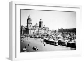 Mexico City: Zocalo, c1930-null-Framed Giclee Print