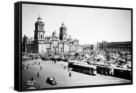 Mexico City: Zocalo, c1930-null-Framed Stretched Canvas