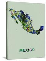 Mexico Color Splatter Map-NaxArt-Stretched Canvas