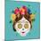 Mexico Day of the Dead Skull and Spring Decoration-cienpies-Mounted Art Print