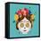 Mexico Day of the Dead Skull and Spring Decoration-cienpies-Framed Stretched Canvas