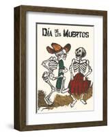 Mexico - Dia de los Muertos (Day of the Dead) - Dancing Skeletons-Jose Guadalupe Posada-Framed Art Print