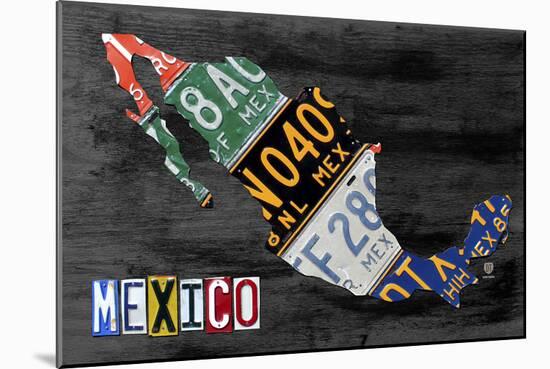 Mexico Done Gray-Design Turnpike-Mounted Giclee Print