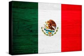 Mexico Flag Design with Wood Patterning - Flags of the World Series-Philippe Hugonnard-Stretched Canvas