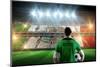 Mexico Football Player Holding Ball against Stadium Full of Mexico Football Fans-Wavebreak Media Ltd-Mounted Photographic Print