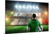 Mexico Football Player Holding Ball against Stadium Full of Mexico Football Fans-Wavebreak Media Ltd-Mounted Photographic Print