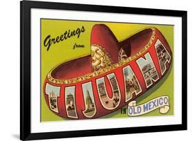 Mexico: Greetings from Tijuana / Large Letters-null-Framed Premium Giclee Print