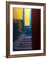 Mexico, Guanajuato, Colorful Back Alley stairs-Terry Eggers-Framed Photographic Print