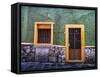 Mexico, Guanajuato, Colorful Back Alley-Terry Eggers-Framed Stretched Canvas