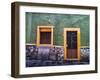 Mexico, Guanajuato, Colorful Back Alley-Terry Eggers-Framed Photographic Print