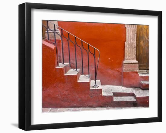 Mexico, Guanajuato, Colorful Back Alley-Terry Eggers-Framed Photographic Print