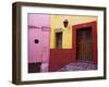 Mexico, Guanajuato, Colorful Back Alley-Terry Eggers-Framed Photographic Print