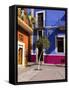 Mexico, Guanajuato, Colorful Back Alley-Terry Eggers-Framed Stretched Canvas