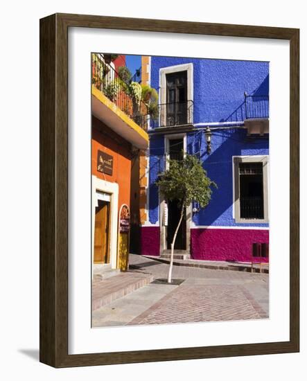 Mexico, Guanajuato, Colorful Back Alley-Terry Eggers-Framed Photographic Print