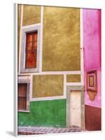 Mexico, Guanajuato, Colorful Back Alley-Terry Eggers-Framed Photographic Print