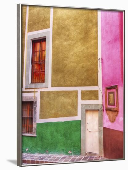 Mexico, Guanajuato, Colorful Back Alley-Terry Eggers-Framed Photographic Print