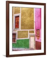 Mexico, Guanajuato, Colorful Back Alley-Terry Eggers-Framed Photographic Print