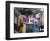 Mexico, Guanajuato, Colorful Back Alley-Terry Eggers-Framed Photographic Print