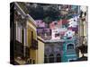 Mexico, Guanajuato, Colorful Back Alley-Terry Eggers-Stretched Canvas