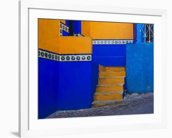 Mexico, Guanajuato, Colorful Back Alley-Terry Eggers-Framed Photographic Print