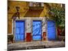 Mexico, Guanajuato, Colorful Doors of the Back Alley-Terry Eggers-Mounted Photographic Print